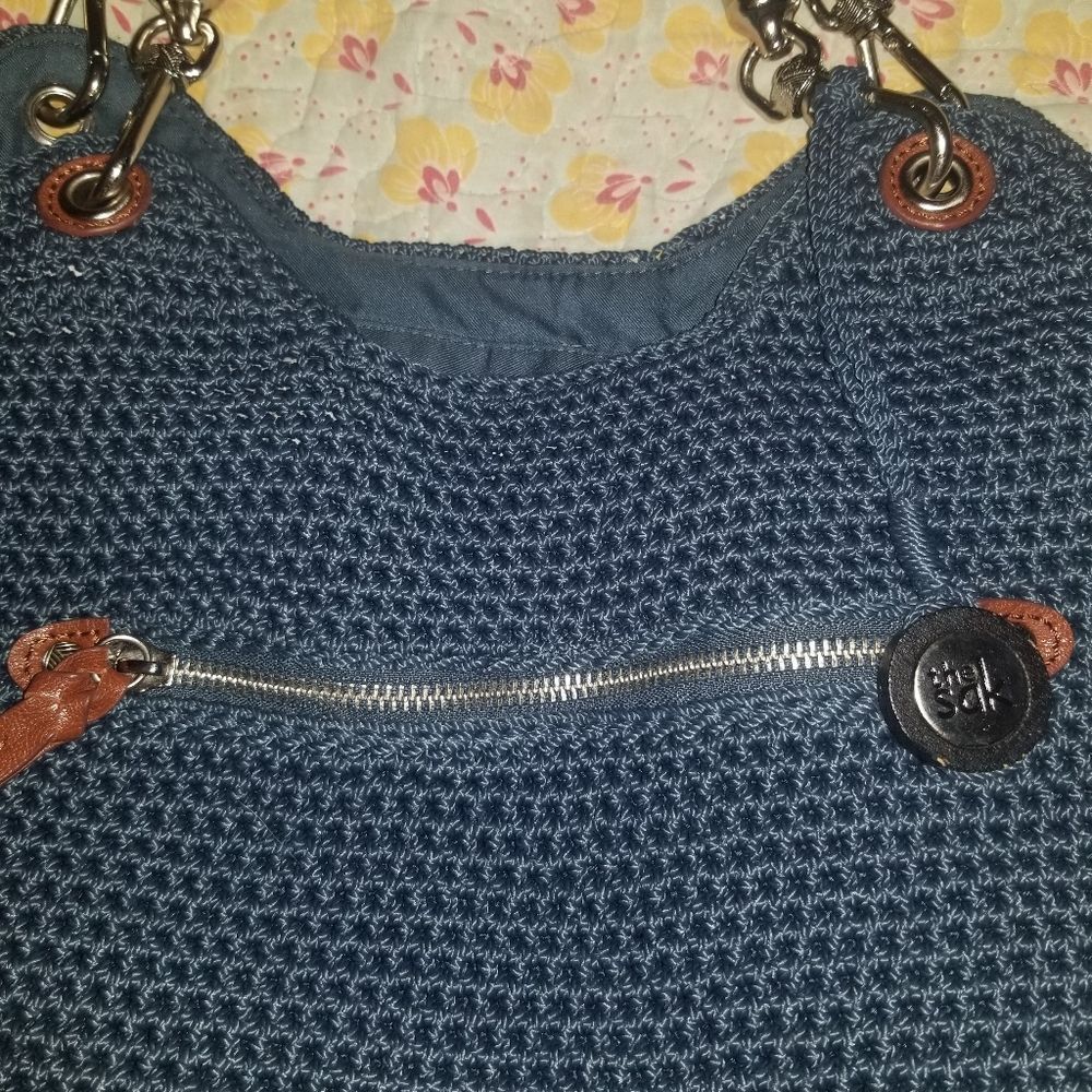 The Sak Blue Shoulder Crochet Bag - Picture 4 of 6
